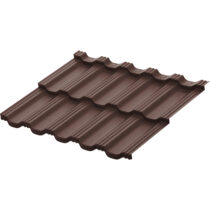 Aquasystem Модульная металлочерепица Гётеборг Zn180 1205х765мм Rooftop Бархат 0,5 мм Ral 8017