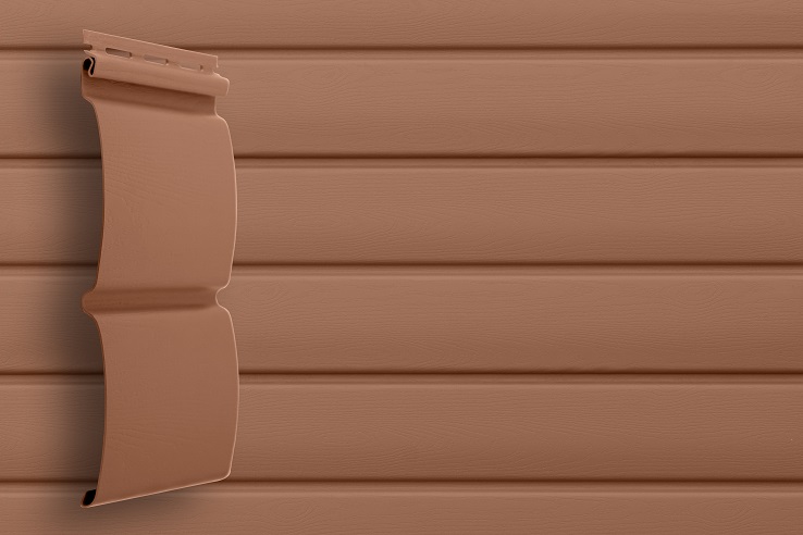 Grand Line Сайдинг D4,8 Блок-хаус Color Plus Темно-бежевый