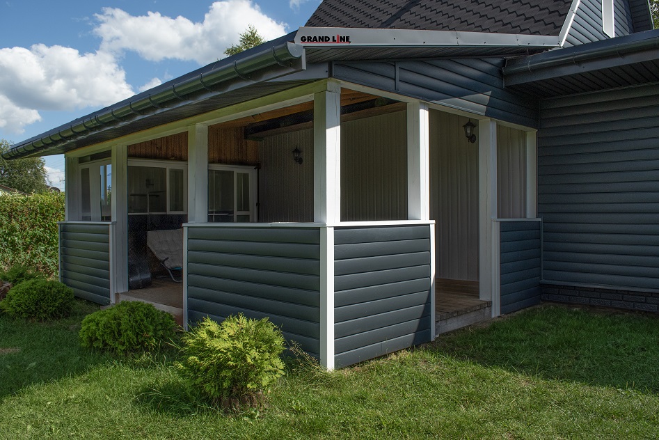 Grand Line Сайдинг D4,8 Блок-хаус Акриловый Графит — изображение 3