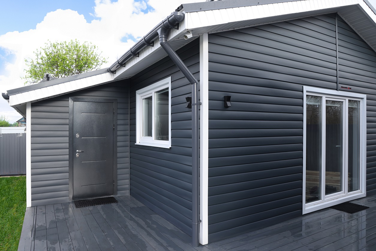 Grand Line Сайдинг D4,8 Блок-хаус Акриловый Графит — изображение 4