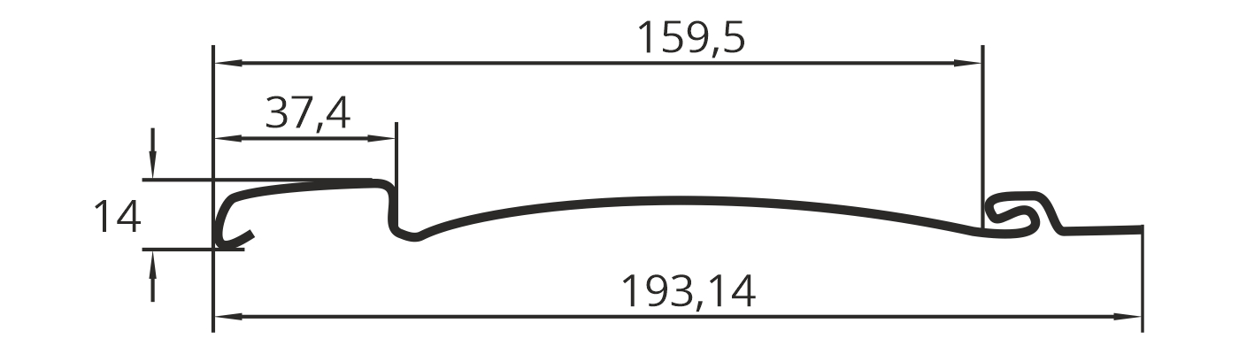 Grand Line Сайдинг S6,3 Вертикальный Standart Серый — изображение 2