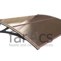 FarAcs Козырек усиленный над крыльцом 1500 мм УКК-ПБ (кронштейн коричневый - поликарбонат бронза)