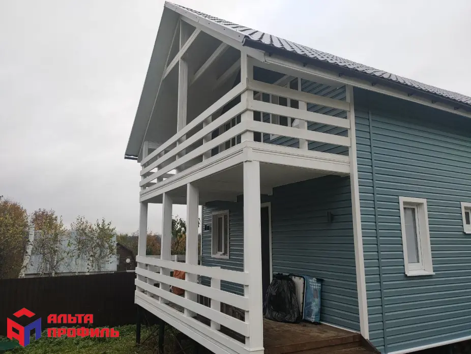 Альта-Профиль Сайдинг Канада Плюс Премиум Корабельный брус Серо-голубой — изображение 3