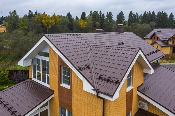 МеталлПрофиль Металлочерепица Ламонтерра Norman 0,5 мм Ral 3005 — изображение 4