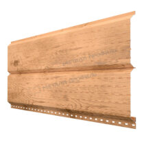 МеталлПрофиль Софит Lбрус с перфорацией Ecosteel Матовый 0,5 мм Сосна