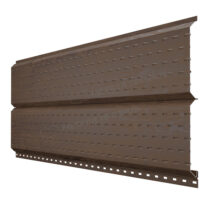 МеталлПрофиль Софит Lбрус с перфорацией Ecosteel Матовый 0,5 мм Мореный Дуб