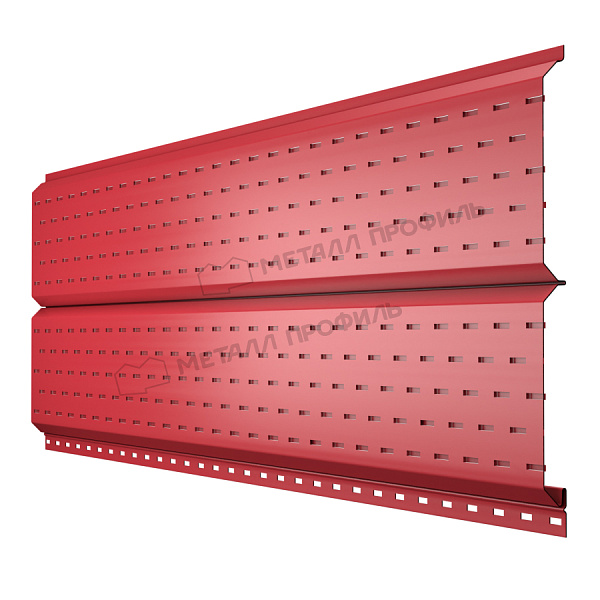 МеталлПрофиль Софит Lбрус с перфорацией Norman 0,5 мм Ral 3011