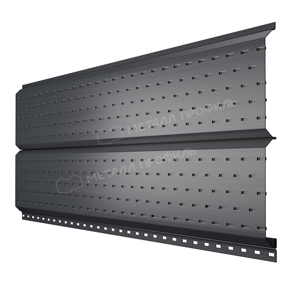 МеталлПрофиль Софит Lбрус с перфорацией Norman 0,5 мм Ral 7024