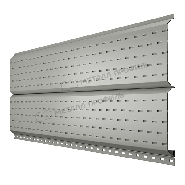 МеталлПрофиль Софит Lбрус с перфорацией Norman 0,5 мм Ral 9002