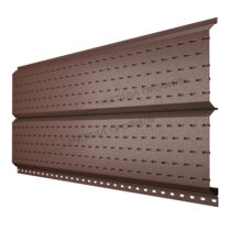 МеталлПрофиль Софит Lбрус с перфорацией Viking 0,45 мм Ral 8017