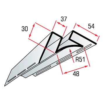 Альта-Профиль Планка внутренний угол Blockhouse Акрил Орех тёмны — изображение 2