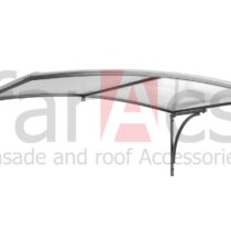 FarAcs Козырек Смарт Радиусный металл серый - поликарбонат прозрачный