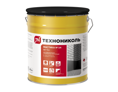 Технониколь Мастика гидроизоляционная №24 (МГТН), 20 кг Технониколь Мастика гидроизоляционная №24 (МГТН), 20 кг