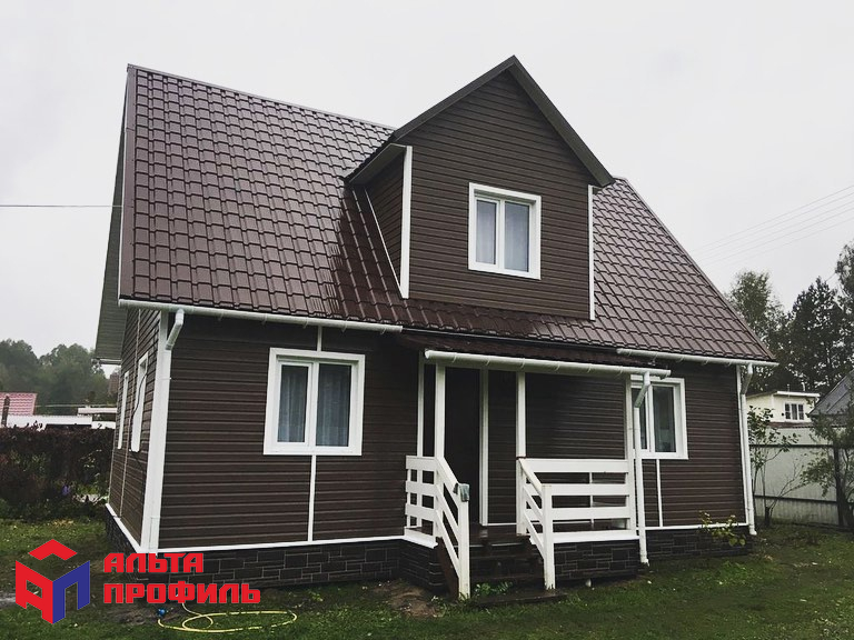 Альта-Профиль Сайдинг Канада Плюс Премиум Корабельный брус Орех тёмный — изображение 4