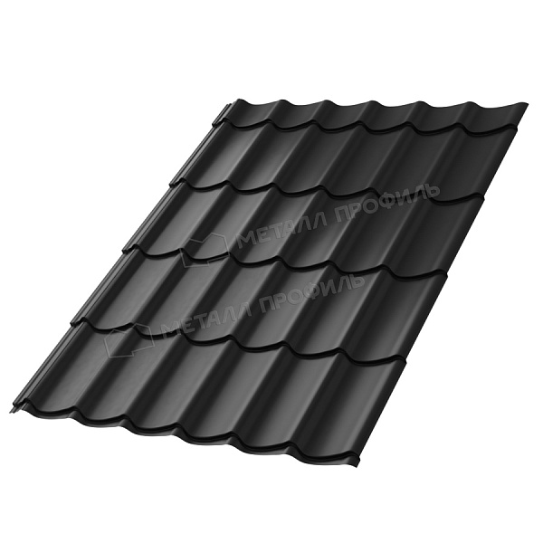 МеталлПрофиль Металлочерепица Ламонтерра PURMAN 0,5 мм Ral 9005