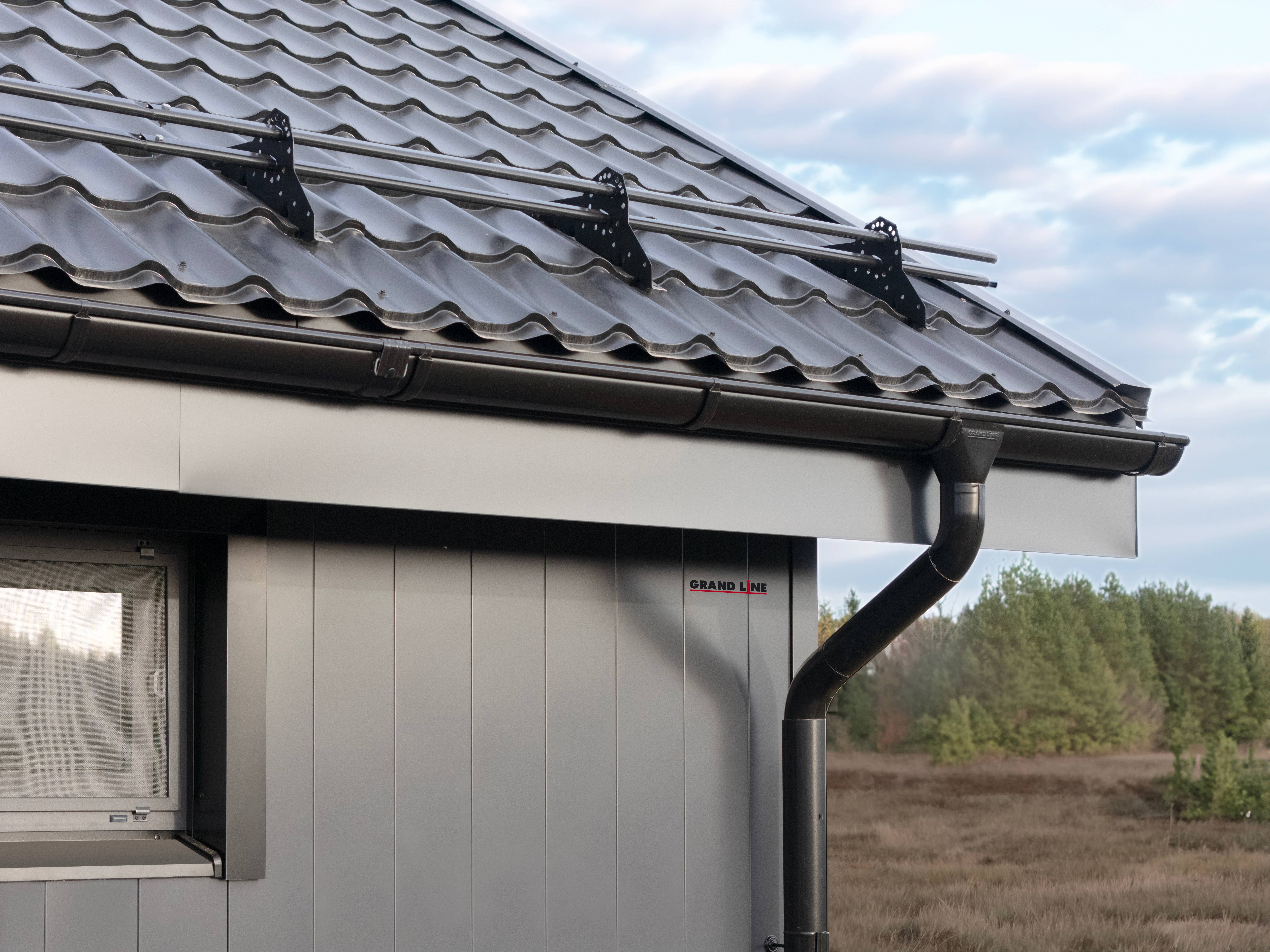 Grand Line Металлочерепица Классик Satin 0,5 мм Ral 9005 — изображение 7