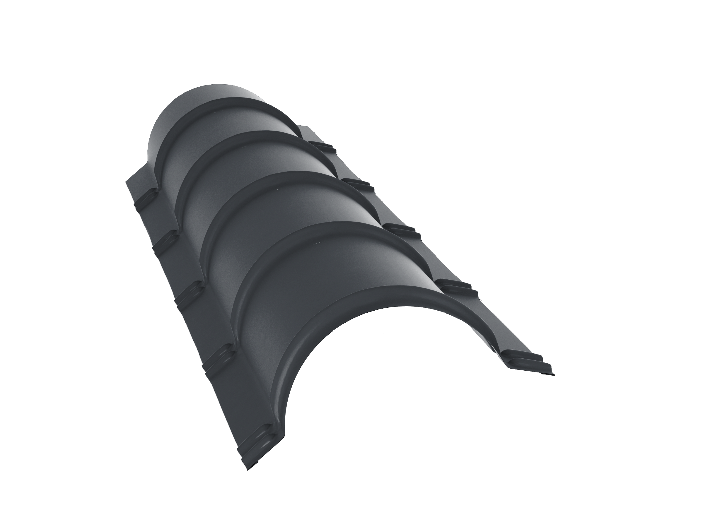 Grand Line Конек полукруглый Satin Matt 0,5 мм Ral 7024 Grand Line Конек полукруглый Satin Matt 0,5 мм Ral 7024