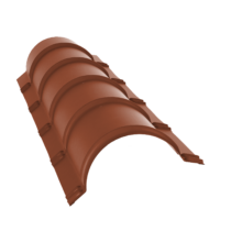 Grand Line Конек полукруглый Pe 0,45 мм Ral 8004