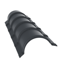 Grand Line Конек полукруглый Drap 0,45 мм Ral 7024