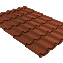 Grand Line Металлочерепица Классик Satin Matt 0,5 мм Ral 8004 Grand Line Металлочерепица Классик Satin Matt 0,5 мм Ral 8004