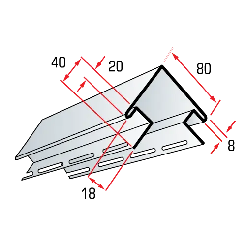 Альта-Профиль Планка Наружный угол Канада Плюс Люкс Корабельный брус Каштан — изображение 2