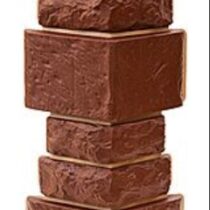 ТЕХОСНАСТКА Внешний угол Дикий камень T- SIDING Коричневый 8016