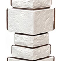 ТЕХОСНАСТКА Внешний угол Дикий камень T- SIDING Белый 1013