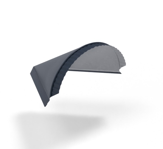 МегаСтил Заглушка конусная для полукруглого конька Ре Matt 0,45 мм МегаСтил Заглушка конусная для полукруглого конька Ре Matt 0,45 мм — изображение 2