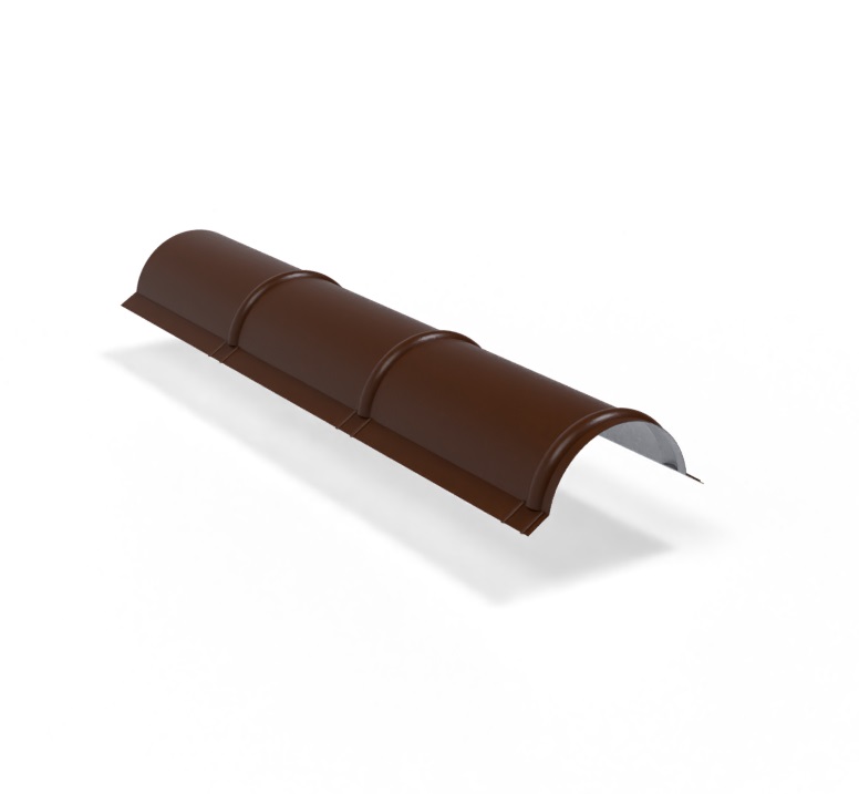 МегаСтил Планка конька полукруглого L=1,97м Ре Matt 0,45 мм Ral 8017 МегаСтил Планка конька полукруглого L=1,97м Ре Matt 0,45 мм Ral 8017